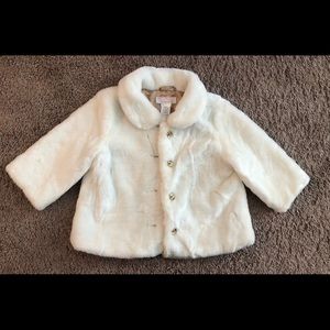 Janie and Jack Layette Faux Fur Coat Size 12-18 Months